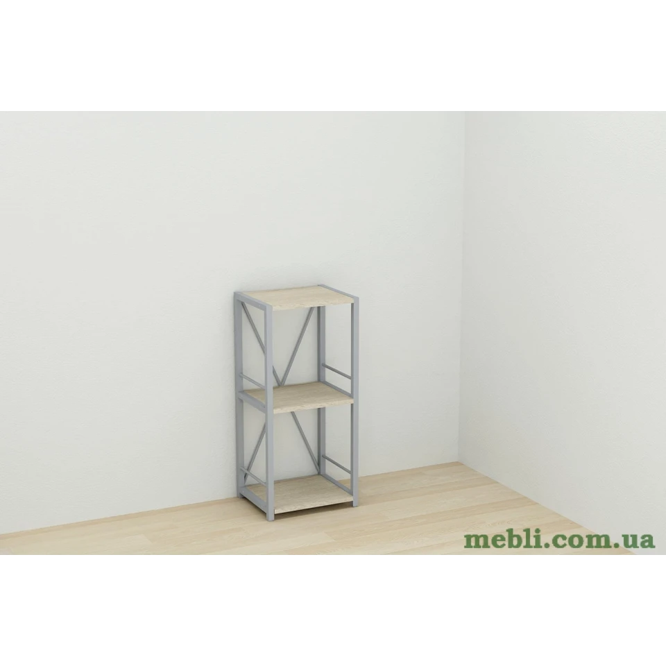 Етажерка 3/34 Ferrum-decor Серії Коннект 73x34x28 сірий ДСП Дуб Сонома 16мм