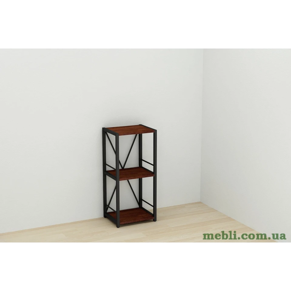 Етажерка 3/34 Ferrum-decor Серії Коннект 73x34x28 чорний ДСП Венге 16мм