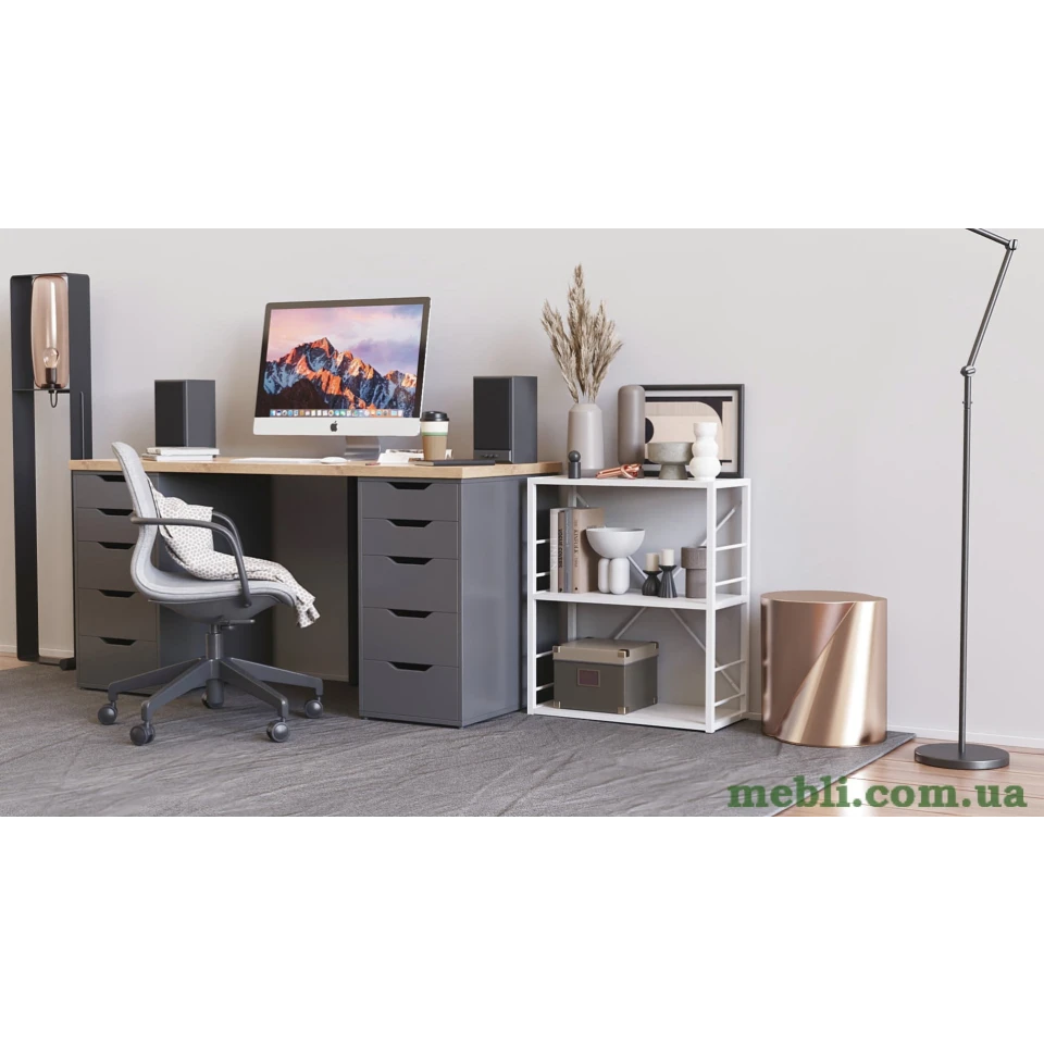 Етажерка 3/60 Ferrum-decor Серії Коннект 73x60x28 білий ДСП Білий 16мм