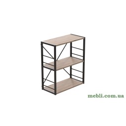 Етажерка 3/60 Ferrum-decor Серії Коннект 73x60x28 чорний ДСП Дуб Артизан 16мм