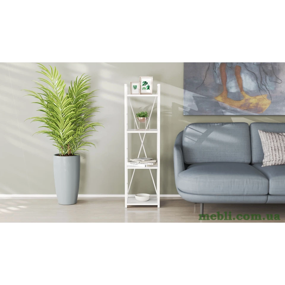 Етажерка 4/34 Ferrum-decor Серії Коннект 120x34x28 білий ДСП Білий 16мм