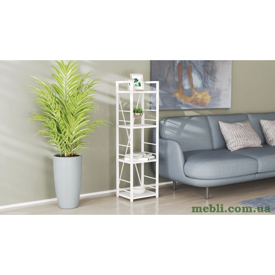 Етажерка 4/34 Ferrum-decor Серії Коннект 120x34x28 білий ДСП Білий 16мм
