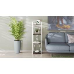 Етажерка 4/34 Ferrum-decor Серії Коннект 120x34x28 білий ДСП Венге 16мм