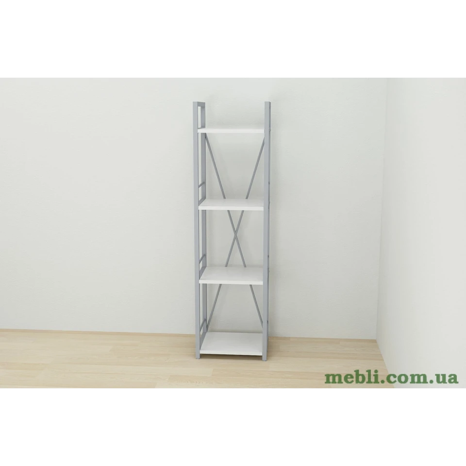 Етажерка 4/34 Ferrum-decor Серії Коннект 120x34x28 сірий ДСП Білий 16мм