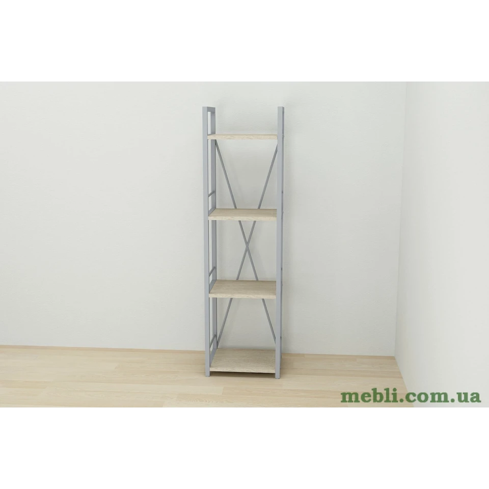 Етажерка 4/34 Ferrum-decor Серії Коннект 120x34x28 сірий ДСП Дуб Сонома 16мм
