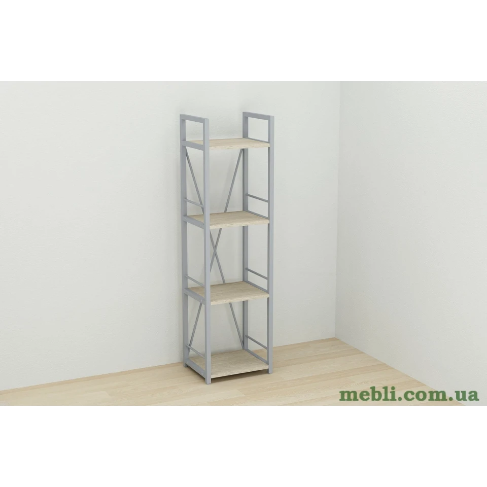 Етажерка 4/34 Ferrum-decor Серії Коннект 120x34x28 сірий ДСП Дуб Сонома 16мм