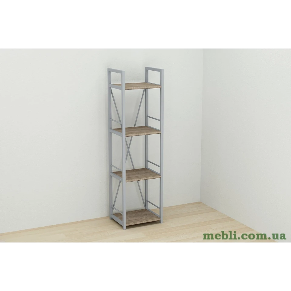 Етажерка 4/34 Ferrum-decor Серії Коннект 120x34x28 сірий ДСП Дуб Сонома Трюфель 16мм