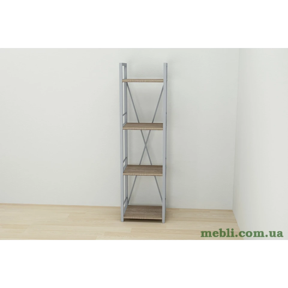 Етажерка 4/34 Ferrum-decor Серії Коннект 120x34x28 сірий ДСП Дуб Сонома Трюфель 16мм