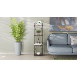 Етажерка 4/34 Ferrum-decor Серії Коннект 120x34x28 чорний ДСП Венге 16мм