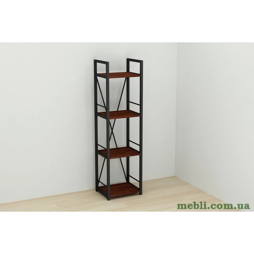 Етажерка 4/34 Ferrum-decor Серії Коннект 120x34x28 чорний ДСП Венге 16мм