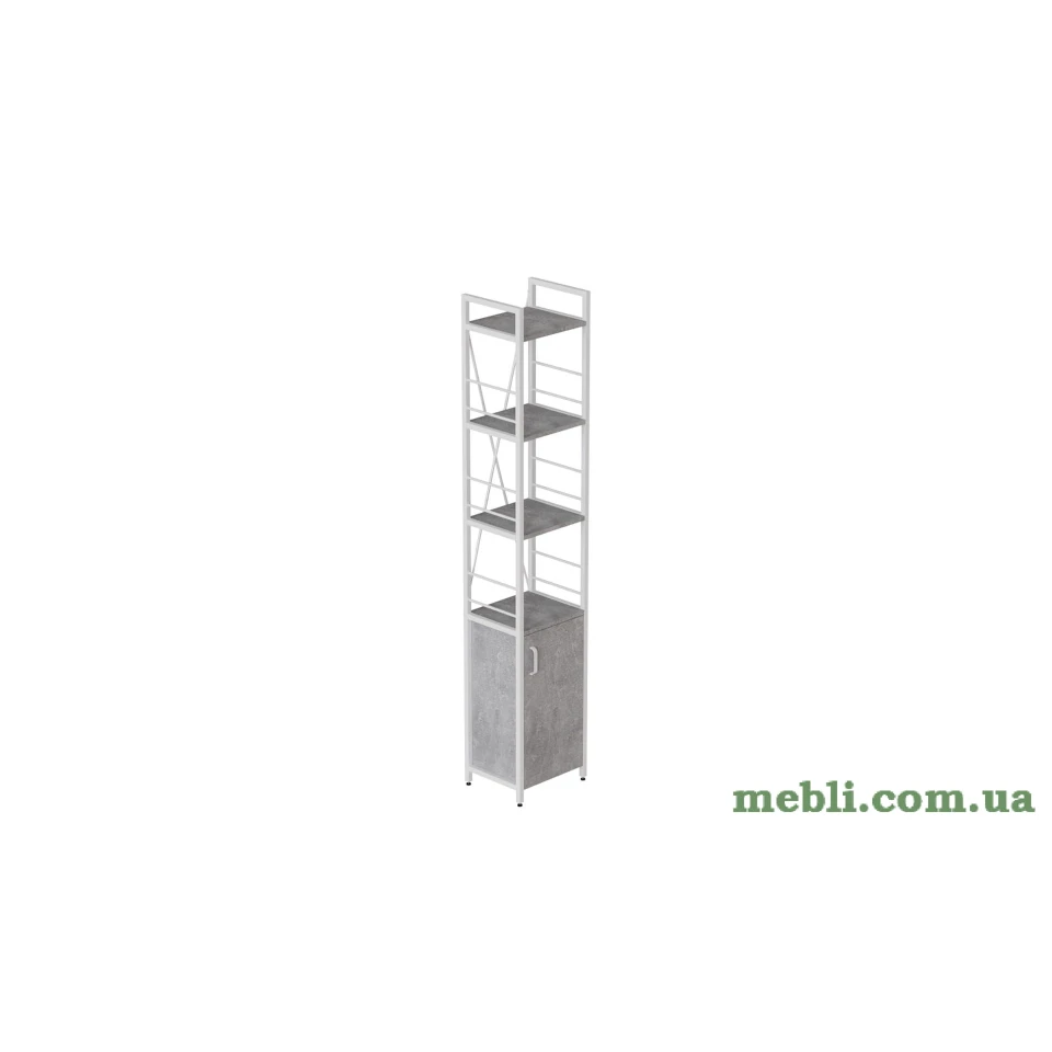 Етажерка 4/34 Ferrum-decor Серії Коннект з тумбою 179x34x28 Білий ДСП Бетон