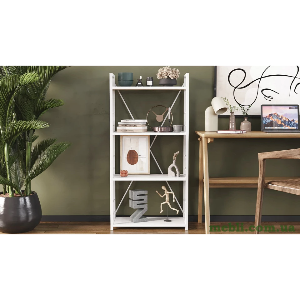 Етажерка 4/60 Ferrum-decor Серії Коннект 120x60x28 білий ДСП Білий 16мм