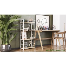 Етажерка 4/60 Ferrum-decor Серії Коннект 120x60x28 білий ДСП Дуб Сонома 16мм