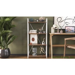Етажерка 4/60 Ferrum-decor Серії Коннект 120x60x28 білий ДСП Дуб Сонома Трюфель 16мм