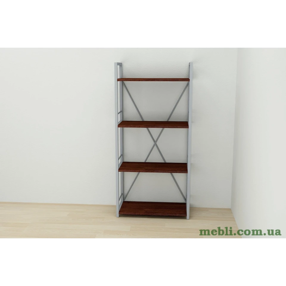 Етажерка 4/60 Ferrum-decor Серії Коннект 120x60x28 сірий ДСП Венге 16мм