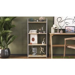 Етажерка 4/60 Ferrum-decor Серії Коннект 120x60x28 сірий ДСП Дуб Сонома 16мм