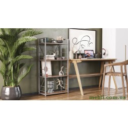 Етажерка 4/60 Ferrum-decor Серії Коннект 120x60x28 сірий ДСП Дуб Сонома Трюфель 16мм