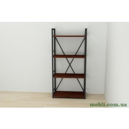 Етажерка 4/60 Ferrum-decor Серії Коннект 120x60x28 чорний ДСП Венге 16мм