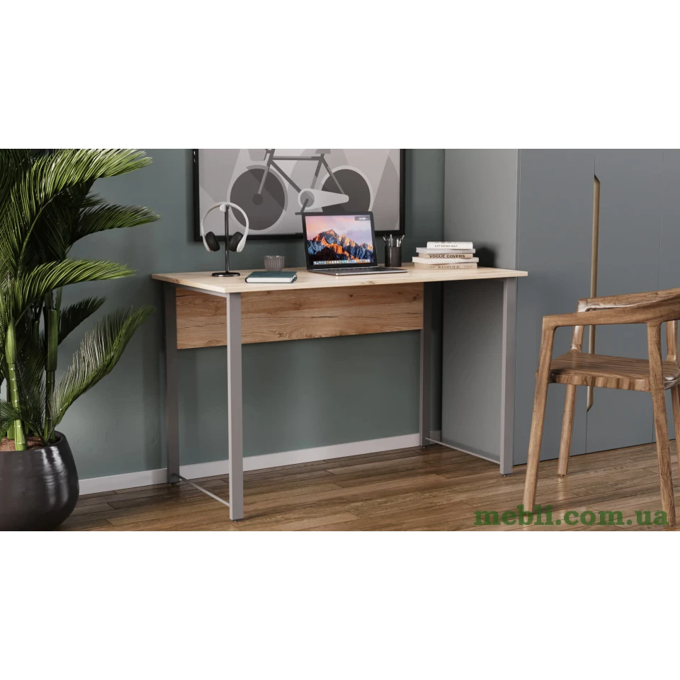 Комп'ютерний стіл Ferrum-decor Курт 75x100x70 сірий ДСП Дуб Артізан 16мм