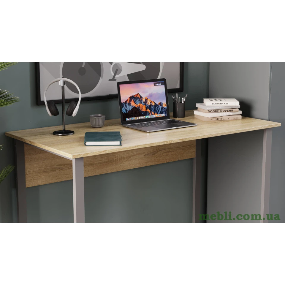 Комп'ютерний стіл Ferrum-decor Курт 75x100x70 сірий ДСП Дуб Сонома 16мм