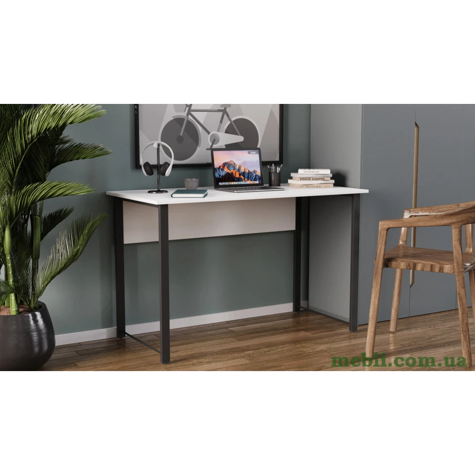Комп'ютерний стіл Ferrum-decor Курт 75x100x70 чорний ДСП Білий 16мм