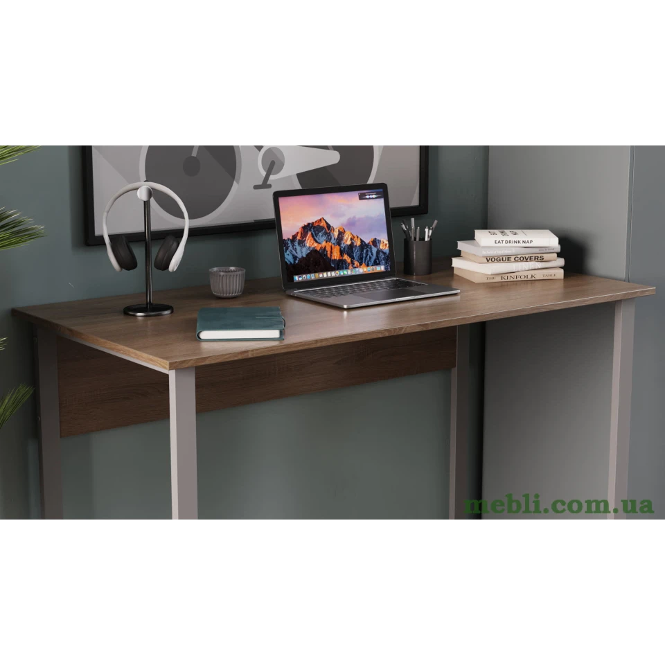 Комп'ютерний стіл Ferrum-decor Курт 75x120x60 сірий ДСП Дуб Сонома Труфель 16мм