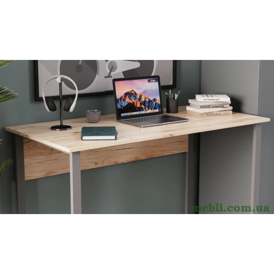 Комп'ютерний стіл Ferrum-decor Курт 75x120x70 сірий ДСП Дуб Артізан 16мм