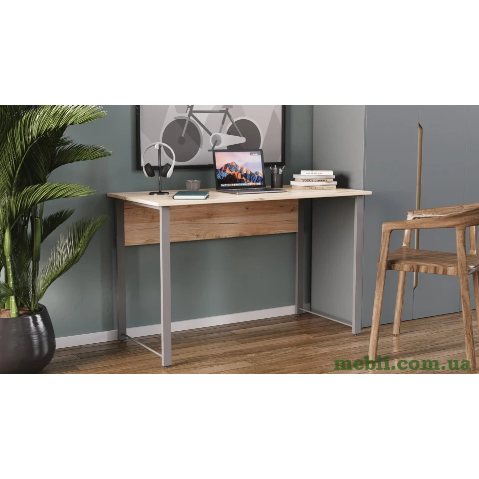 Комп'ютерний стіл Ferrum-decor Курт 75x120x70 сірий ДСП Дуб Артізан 16мм