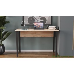 Комп'ютерний стіл Ferrum-decor Курт 75x140x60 чорний ДСП Дуб Артизан 32мм