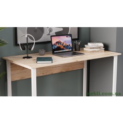 Комп'ютерний стіл Ferrum-decor Курт 75x140x70 білий ДСП Дуб Артізан 16мм