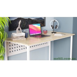 Комп'ютерний стіл Ferrum-decor Майк 75x120x60 білий ДСП Дуб Сонома 16мм