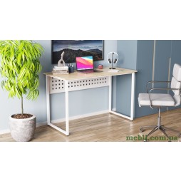 Комп'ютерний стіл Ferrum-decor Майк 75x120x70 білий ДСП Дуб Сонома 16мм