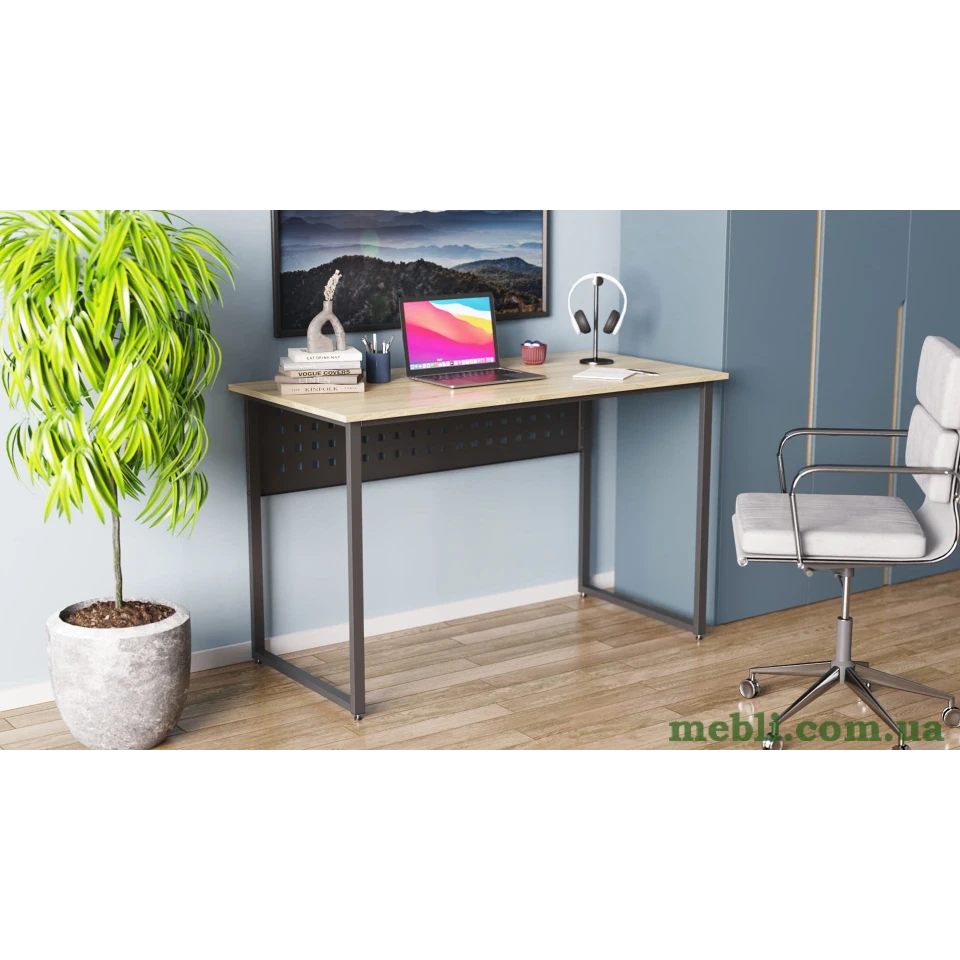 Комп'ютерний стіл Ferrum-decor Майк 75x120x70 чорний ДСП Дуб Сонома 16мм