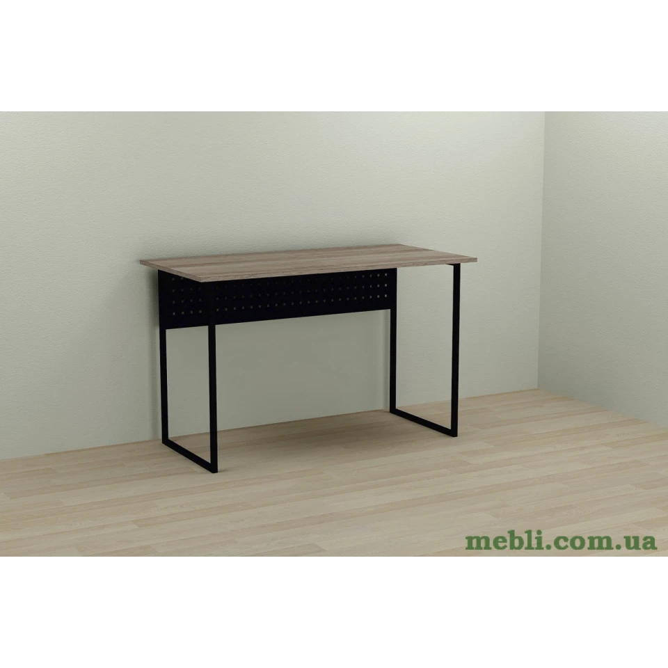 Комп'ютерний стіл Ferrum-decor Майк 75x140x60 чорний ДСП Дуб Сонома Труфель 16мм