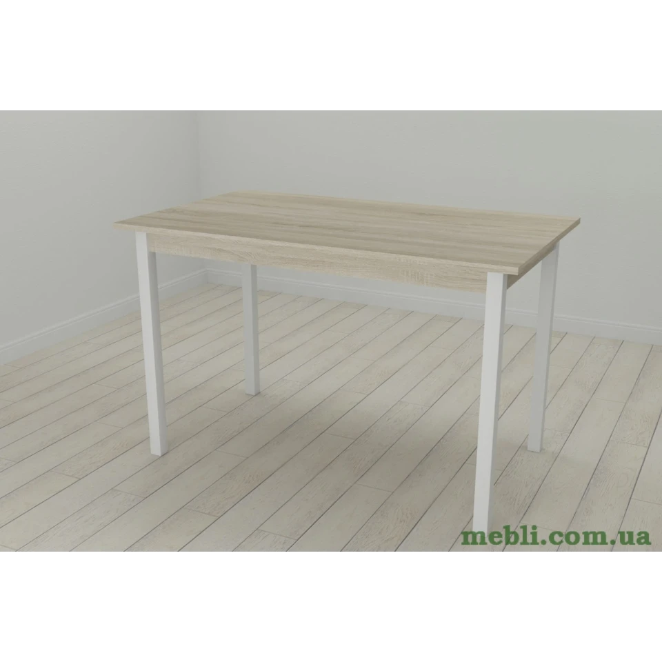 Кухонний стіл Ferrum-decor Маріо 75x120x60 Білий ДСП Сонома 16мм