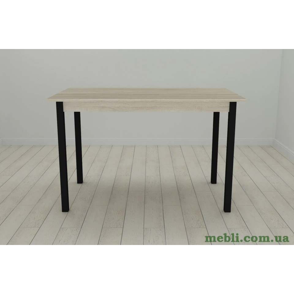 Кухонний стіл Ferrum-decor Маріо 75x120x70 Чорний ДСП Сонома 16мм
