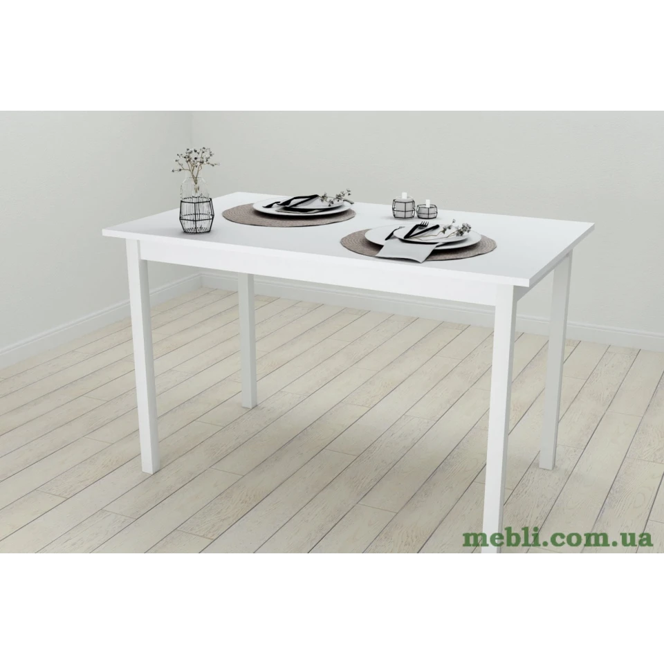 Стіл кухонний Ferrum-decor Маріо 75x120x60 Білий ДСП Білий 16мм