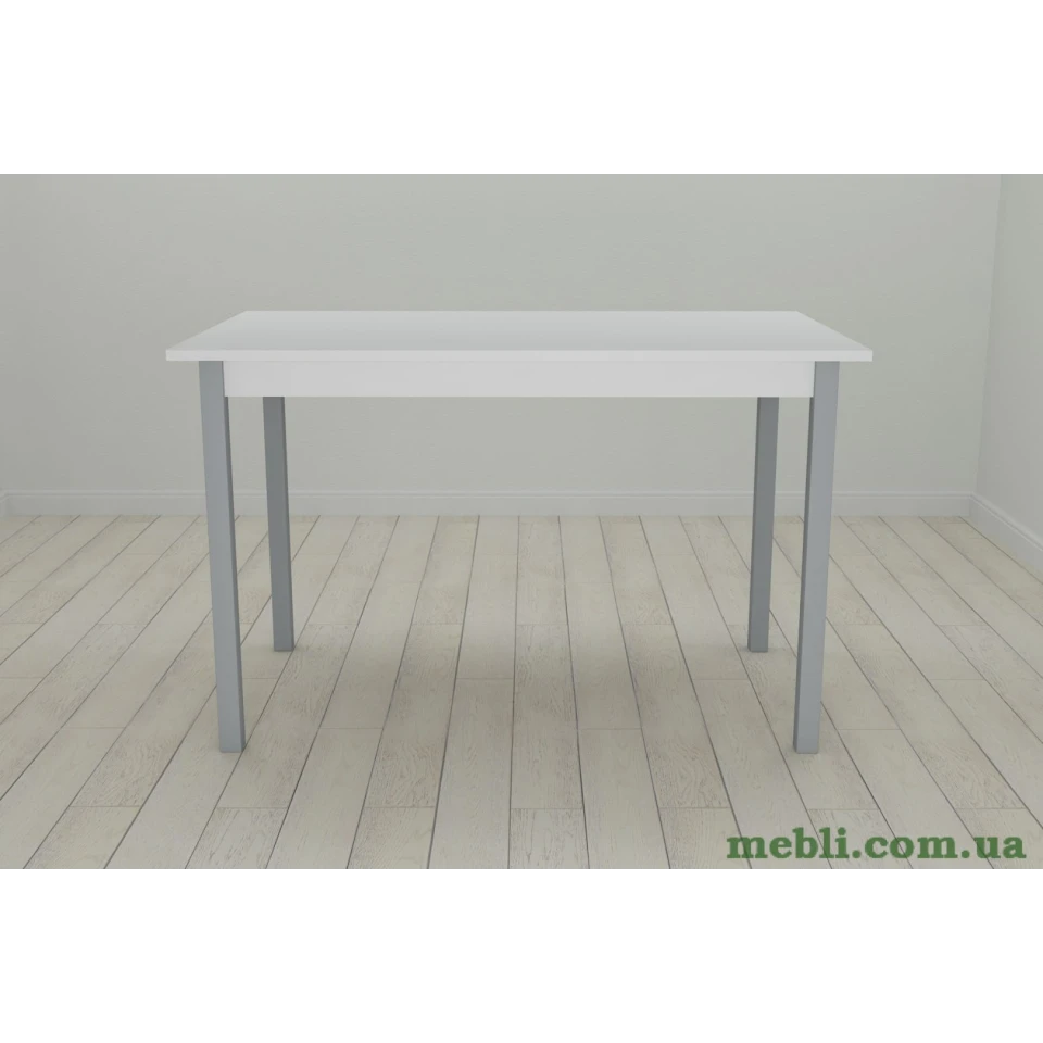 Стіл кухонний Ferrum-decor Маріо 75x120x60 Сірий ДСП Біле 16мм