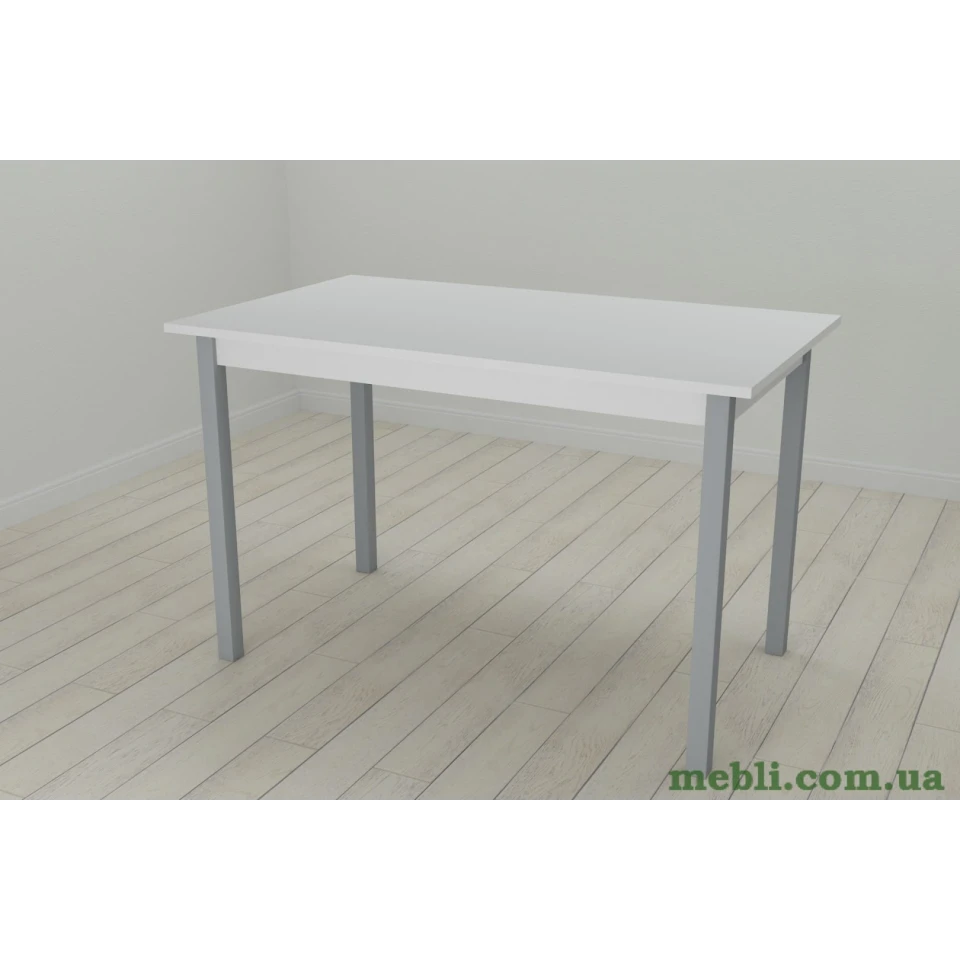 Стіл кухонний Ferrum-decor Маріо 75x120x60 Сірий ДСП Біле 16мм