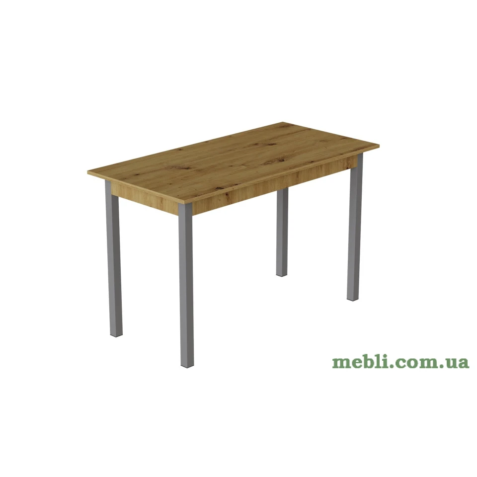 Стіл кухонний Ferrum-decor Маріо 75x120x60 Сірий ДСП Дуб Артизан 16мм