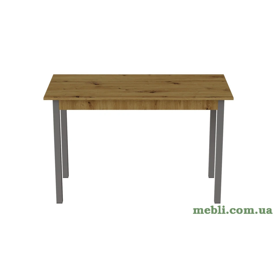 Стіл кухонний Ferrum-decor Маріо 75x120x60 Сірий ДСП Дуб Артизан 16мм