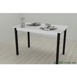 Стіл кухонний Ferrum-decor Маріо 75x120x60 Чорний ДСП Біле 16мм