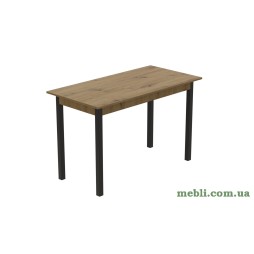 Стіл кухонний Ferrum-decor Маріо 75x120x60 Чорний ДСП Дуб Артизан 16мм