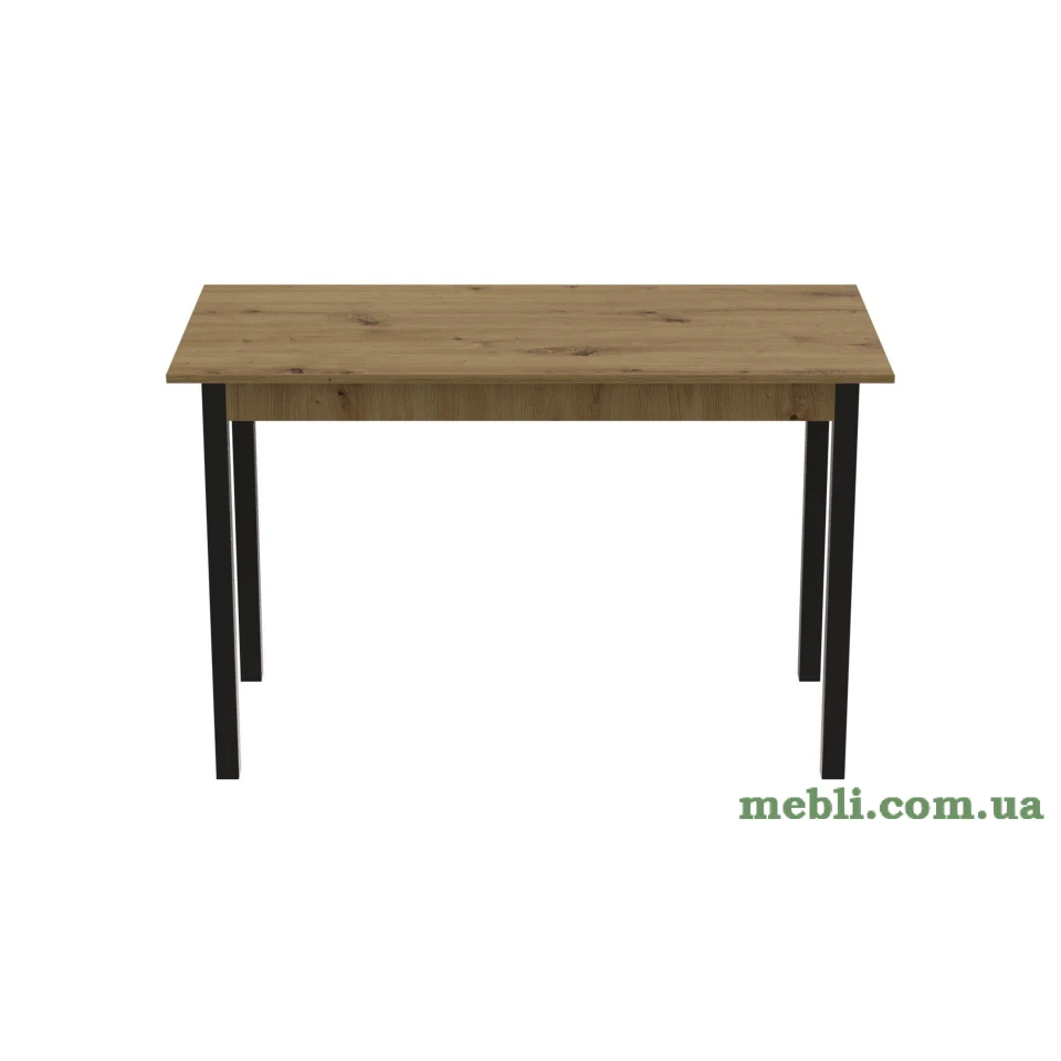 Стіл кухонний Ferrum-decor Маріо 75x120x60 Чорний ДСП Дуб Артизан 16мм
