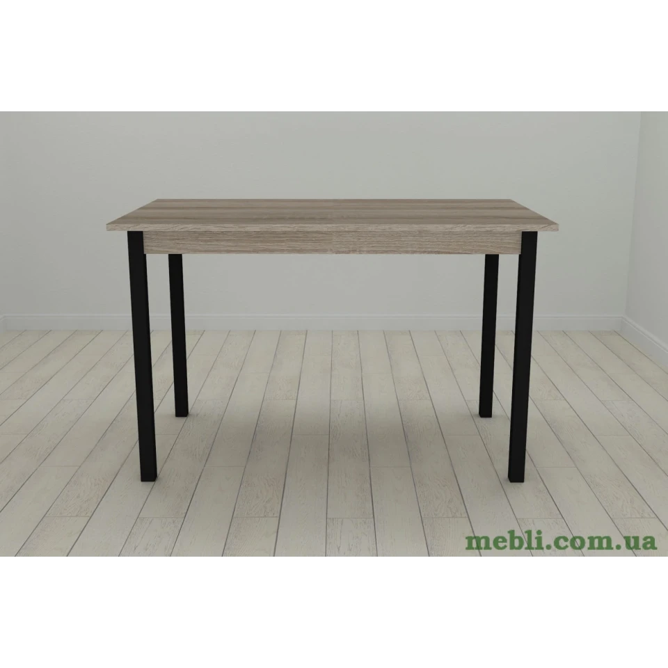 Стіл кухонний Ferrum-decor Маріо 75x120x60 Чорний ДСП Сонома Трюфель 16мм