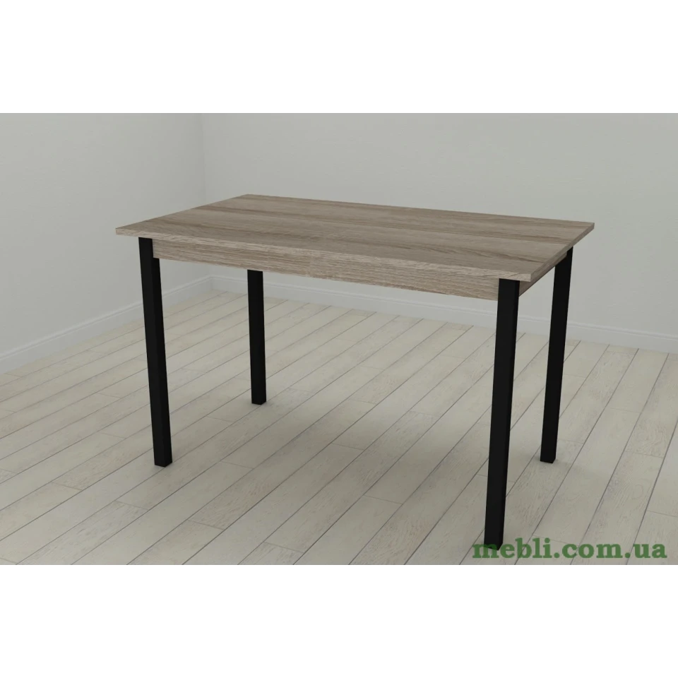 Стіл кухонний Ferrum-decor Маріо 75x120x60 Чорний ДСП Сонома Трюфель 16мм