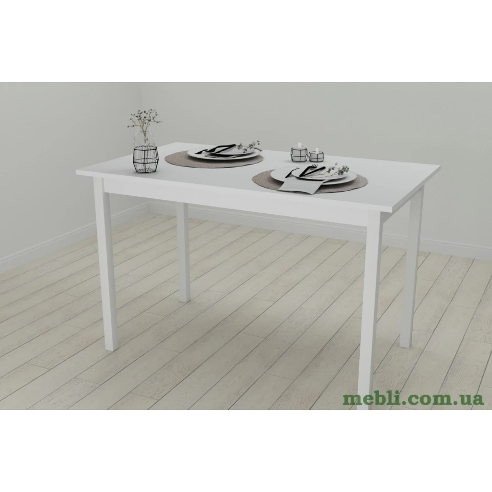 Стіл кухонний Ferrum-decor Маріо 75x120x70 Білий ДСП Білий 16мм