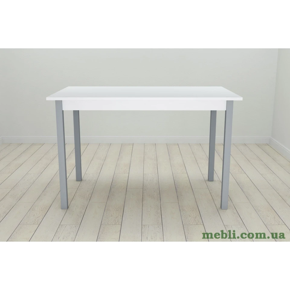 Стіл кухонний Ferrum-decor Маріо 75x120x70 Сірий ДСП Біле 16мм