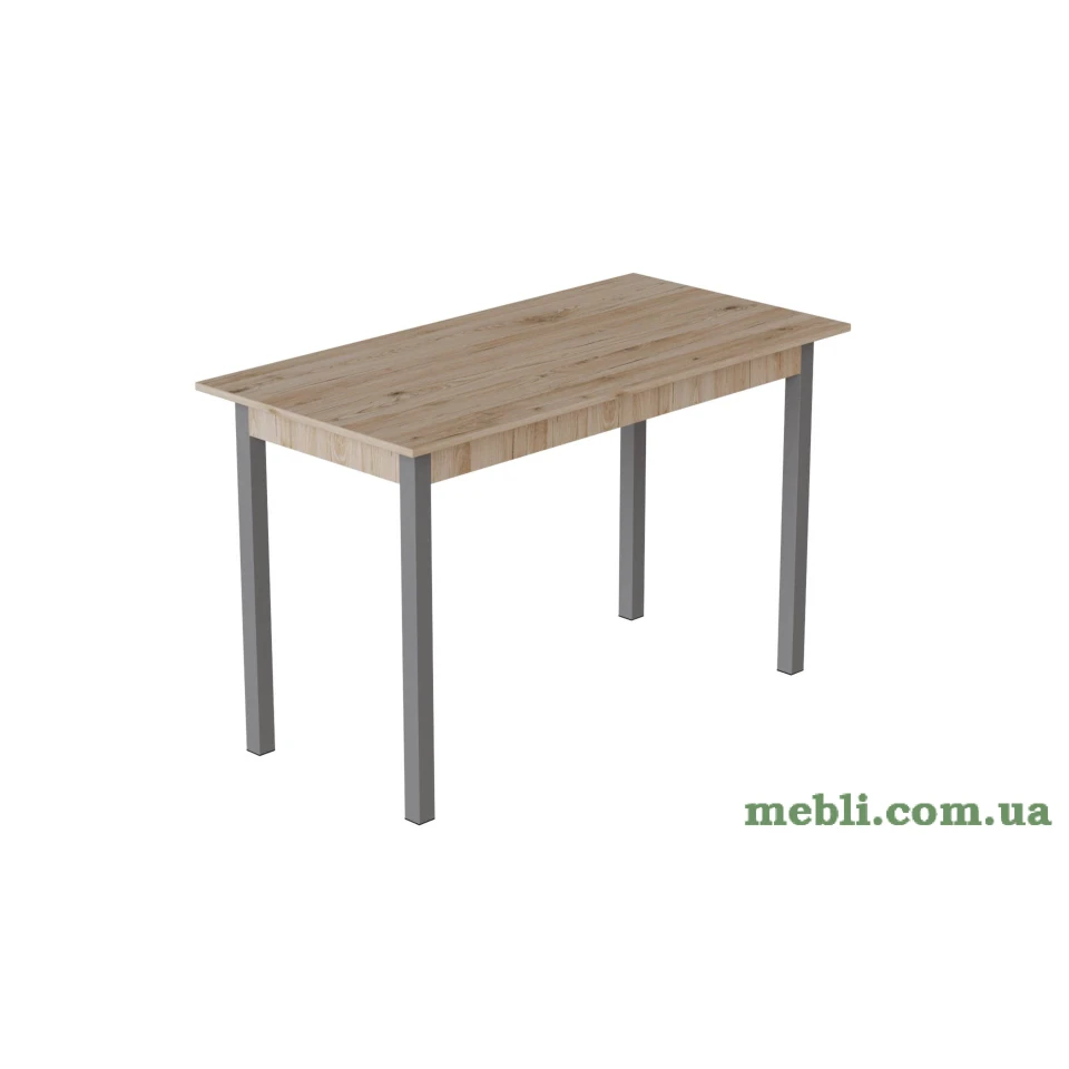 Стіл кухонний Ferrum-decor Маріо 75x120x70 Сірий ДСП Сан-Марино 16мм