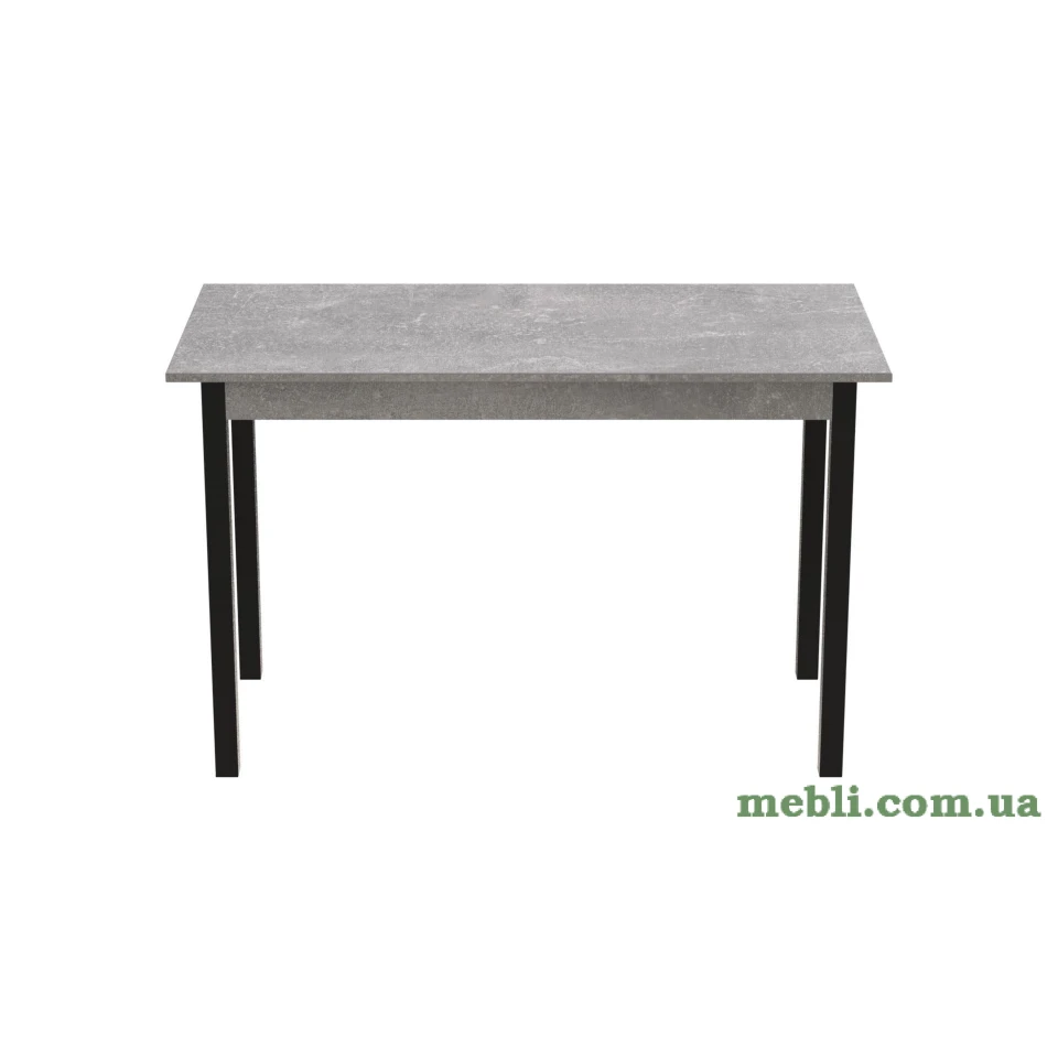 Стіл кухонний Ferrum-decor Маріо 75x120x70 Чорний ДСП Бетон 16мм